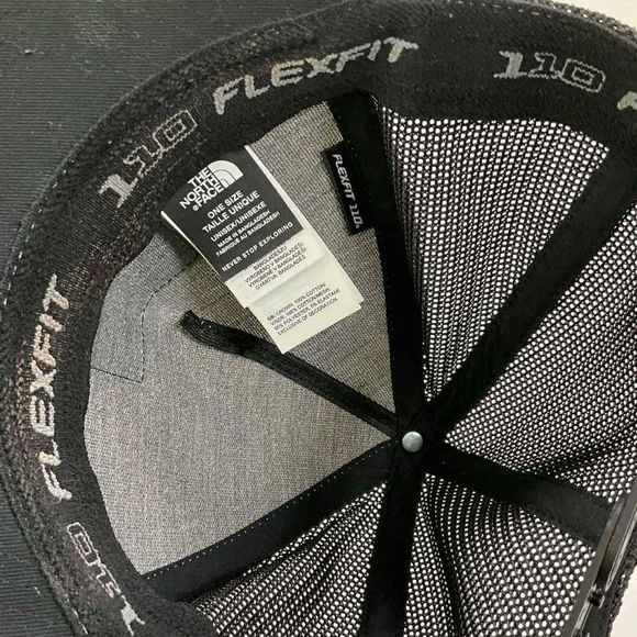 The North Face White Black Structured Trucker Hat Baseball Cap One Size - Picture 5 of 5